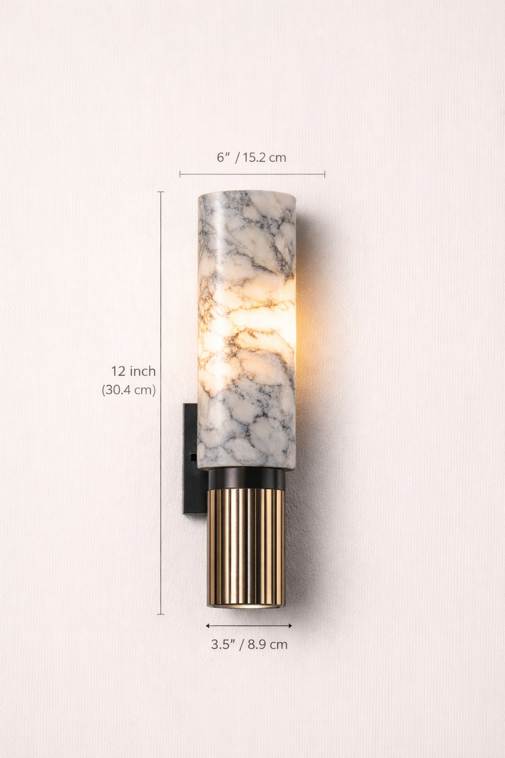 Elan Modern Luxury Natural Marble Wall Lamp