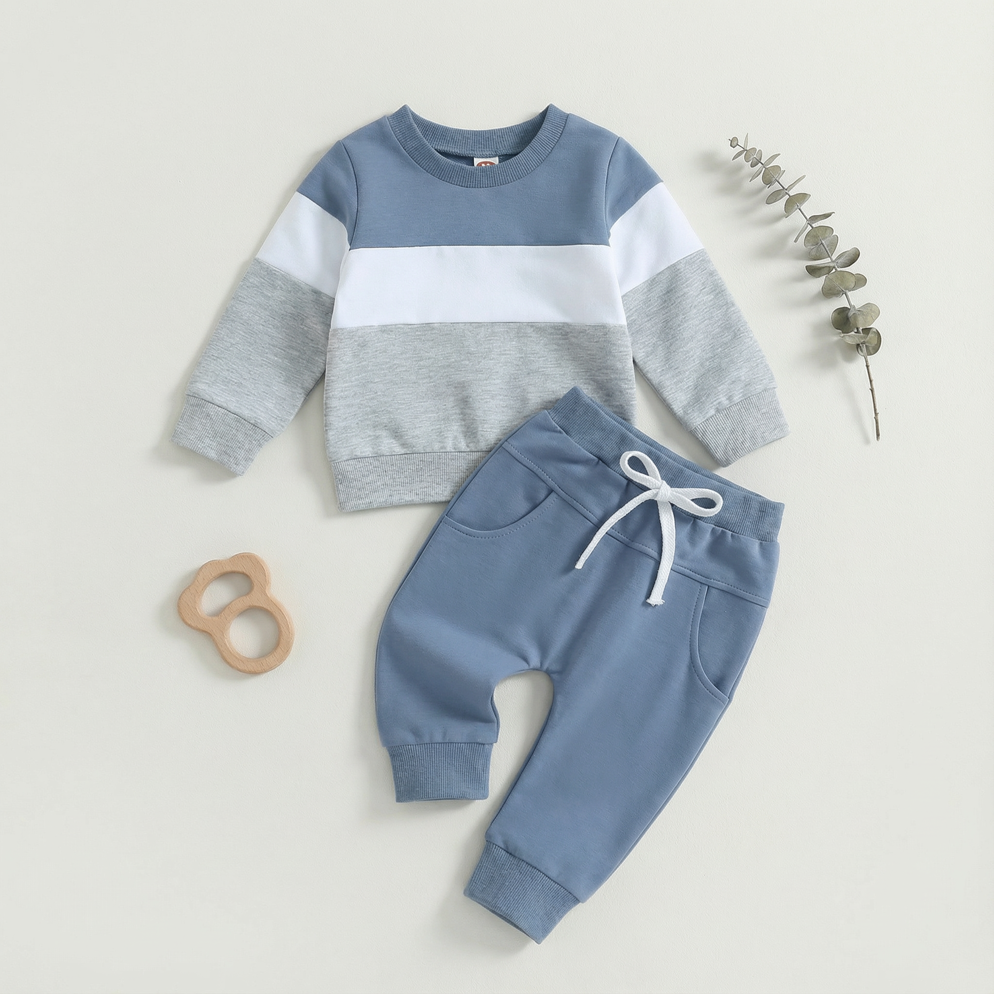 ColorBlock Cozy Baby Sweatsuit Set