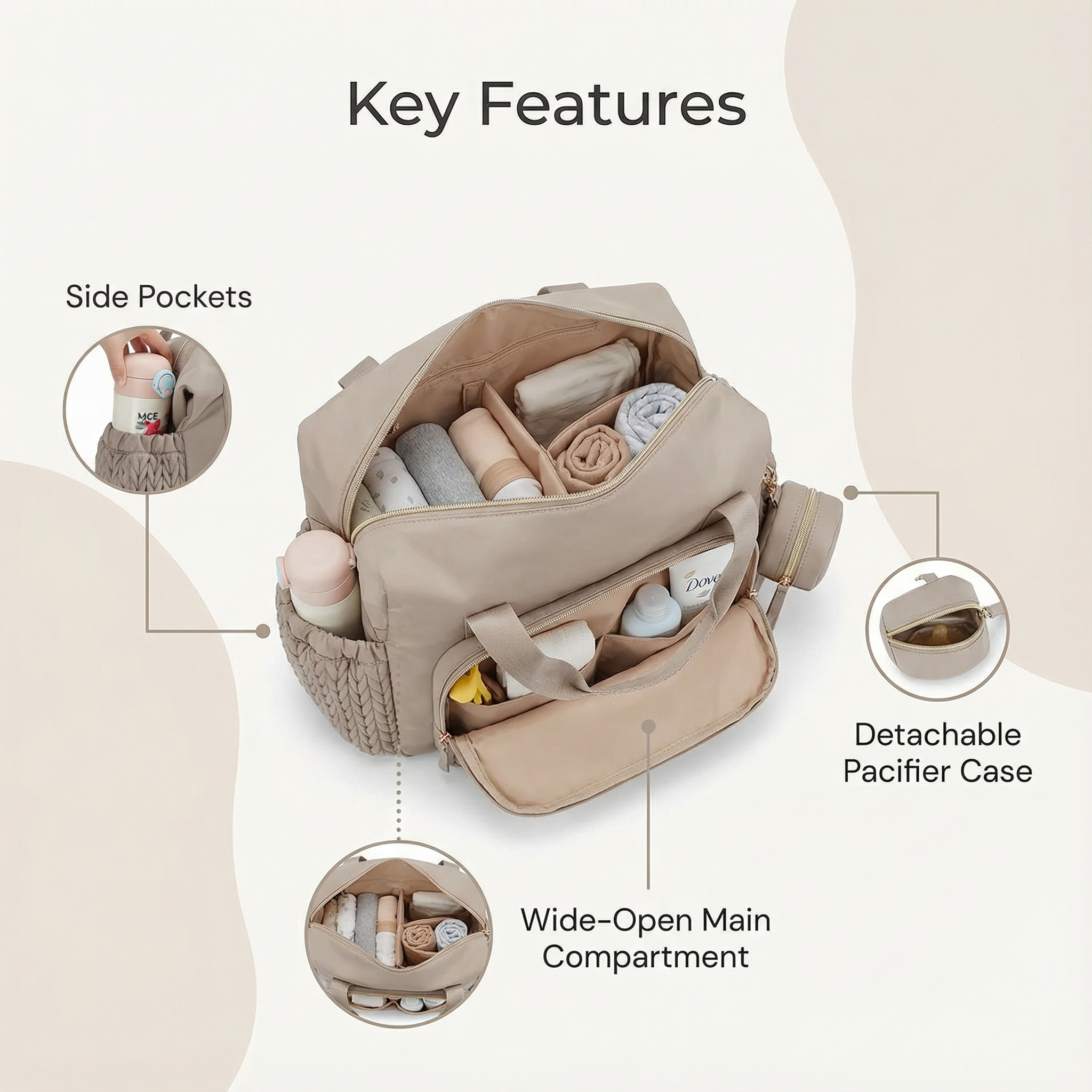 Bumby Luxe Knit Diaper Bag